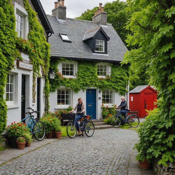 Peut-on trouver une maison de vacances en Irlande avec des cours de musique traditionnelle et des randonnées en vélo?