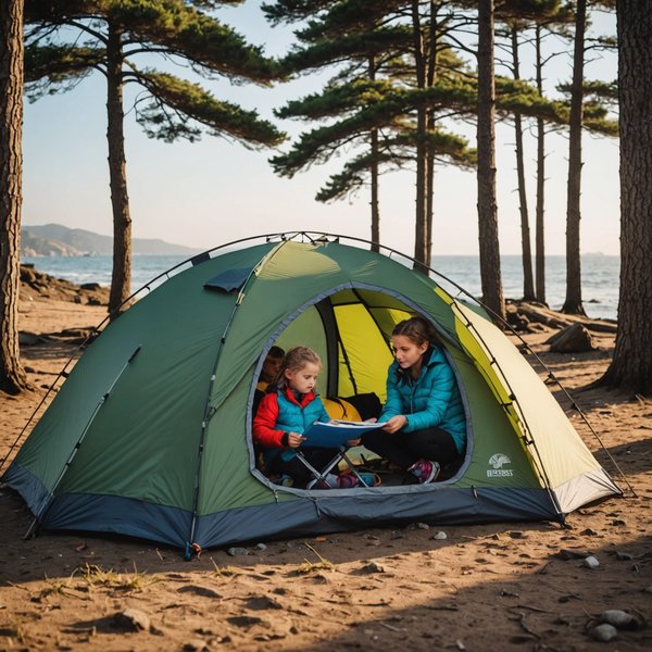 Quelles sont les meilleures pratiques pour camper en bord de mer avec de jeunes enfants?
